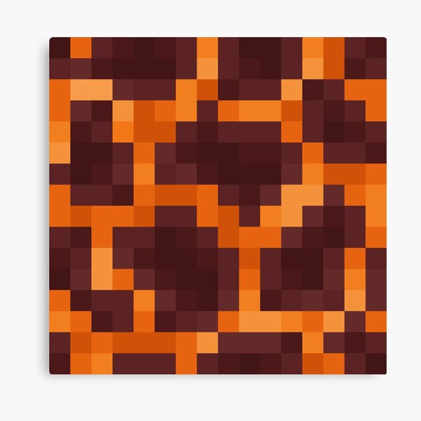 Minecraft Lava Canvas Prints Redbubble