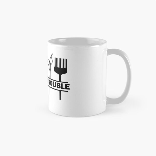 Item preview,  Hair Comes Trouble Hairdressing / Barbering Pun ( Black ) designed and sold by RomeoSketches.