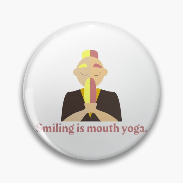 Item preview, Smiling is mouth yoga, funny yoga sarcastic quotes designed and sold by Art Wear Nation.