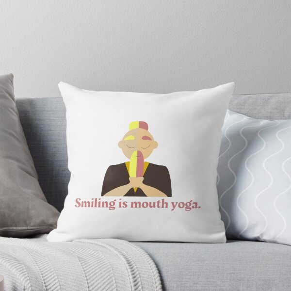 Item preview, Smiling is mouth yoga, funny yoga sarcastic quotes designed and sold by Art Wear Nation.