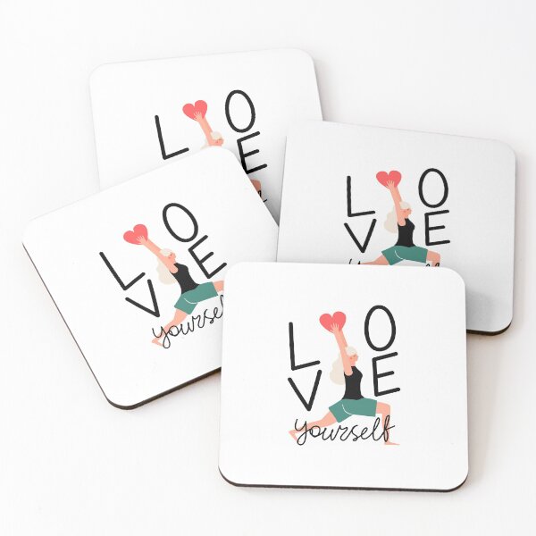 Item preview, Love yoga and yourself, funny quotes about yoga designed and sold by Art Wear Nation.