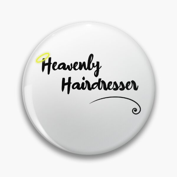 Item preview,  Heavenly Hairdresser Funny hairdressing Pun (Black ) designed and sold by RomeoSketches.