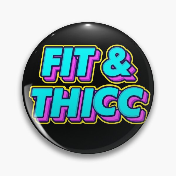 Item preview, Funny Gym training fitness FIT & THICC designed and sold by Graphologic.