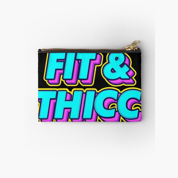 Item preview, Funny Gym training fitness FIT & THICC designed and sold by Graphologic.