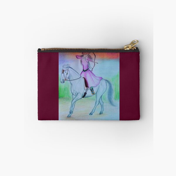 Item preview, Horse archer coloured pencil drawing designed and sold by horseaddicted.