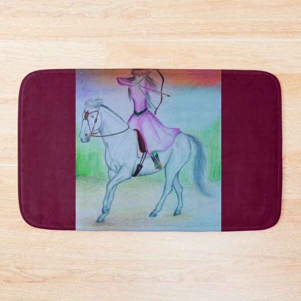 Item preview, Horse archer coloured pencil drawing designed and sold by horseaddicted.