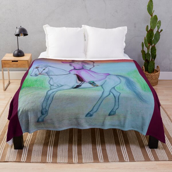 Item preview, Horse archer coloured pencil drawing designed and sold by horseaddicted.