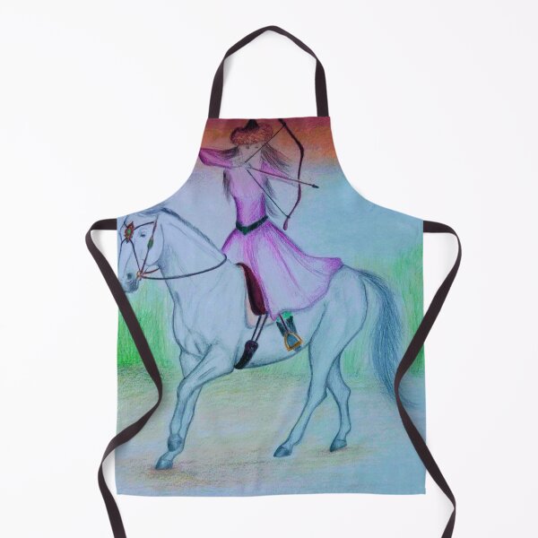 Item preview, Horse archer coloured pencil drawing designed and sold by horseaddicted.