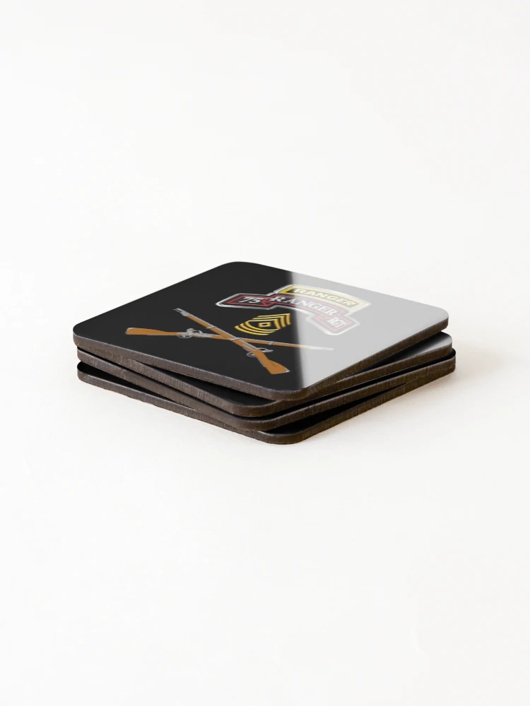 Thumbnail 4 of 5, Coasters (Set of 4), 75th Ranger Regiment “Ranger First Sergeant” designed and sold by SoldierAlways.
