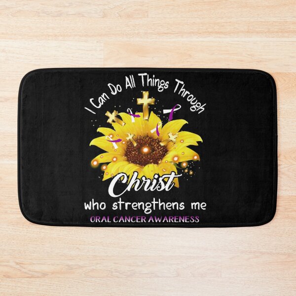 Item preview, I Can Do All Things Through Christ Who Strengthens Me Oral Cancer Awareness designed and sold by rechardtee.