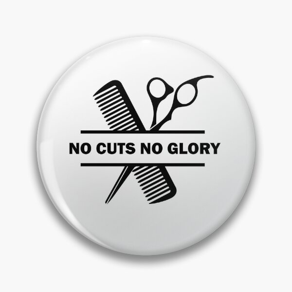Item preview,  No Cuts No Glory Funny Hairdressing / Barbering Pun ( Black ) designed and sold by RomeoSketches.