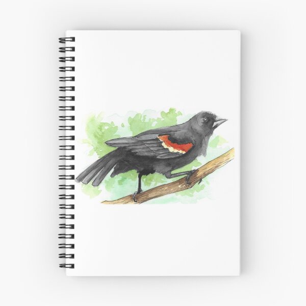 Item preview, Watercolor Red-Winged Blackbird designed and sold by BlackGoatPrints.