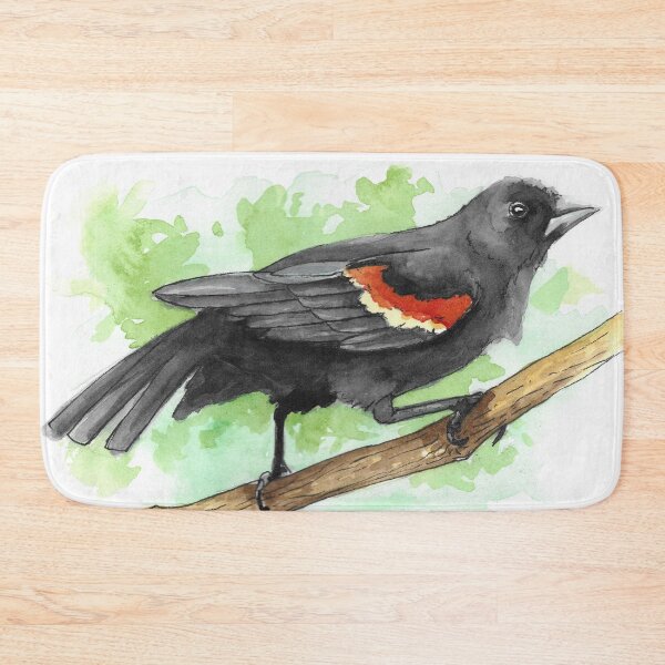 Item preview, Watercolor Red-Winged Blackbird designed and sold by BlackGoatPrints.