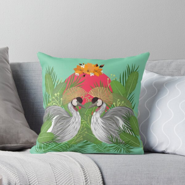 Item preview, GREY CROWNED CRANE IN LOVE designed and sold by tizicav.
