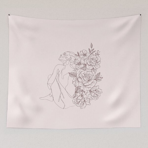 Item preview, Sitting Woman with Roses designed and sold by MyasMakings.