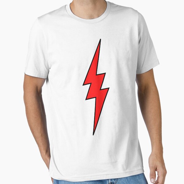 Item preview, Lightning Bolt Graphic Superhero/Super Villain Red Black & White standard Costume Logo designed and sold by ZEROXCOOL.