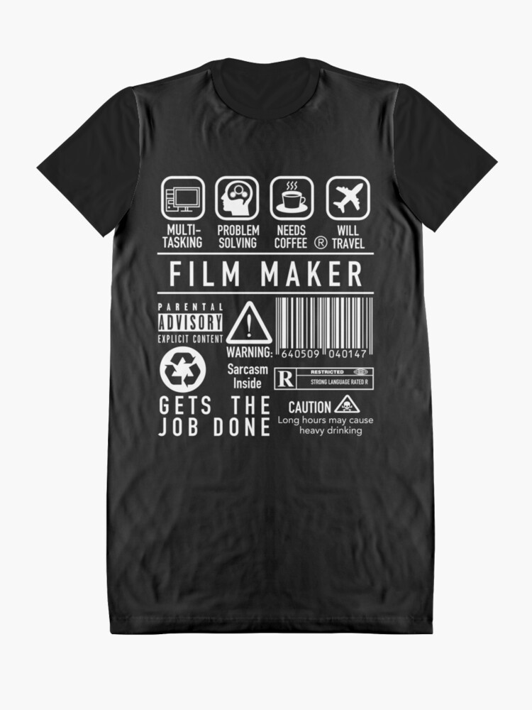 Film Maker Shirt - Inspirational Filmmaker Symbols | Graphic T-Shirt Dress