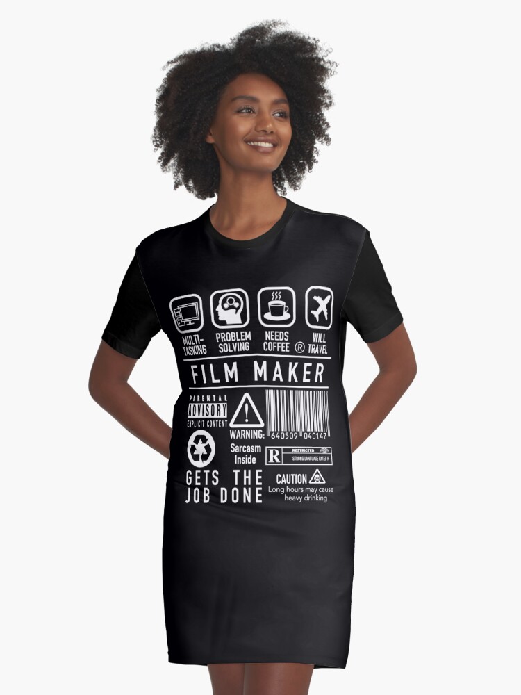 Film Maker Shirt - Inspirational Filmmaker Symbols | Graphic T-Shirt Dress
