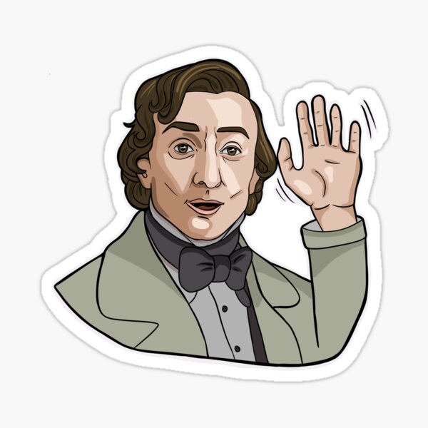 Chopin "Wave" Classical Composer Sticker Sticker