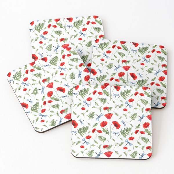 Item preview, Red Poppies Pattern  designed and sold by Shui-art.