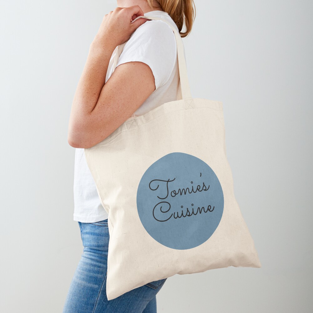 Tomie's Cuisine blue logo Tote Bag