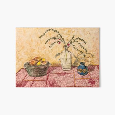 Still Life with Blue Vase Art Board Print