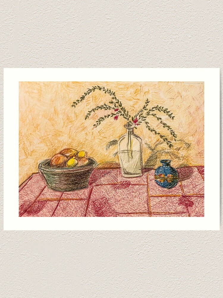Thumbnail 1 of 3, Art Print, Still Life with Blue Vase designed and sold by Tensegrity.