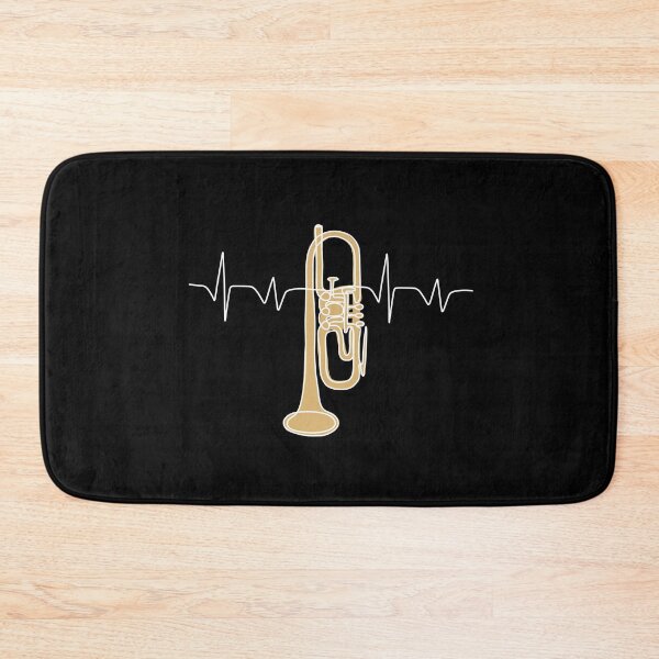 Item preview, MUSICONPRINT TRUMPET HEARTBEAT Colored musician band orchestra instrument designed and sold by yourtravelguide.
