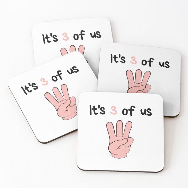 Item preview, It's 3 of us, throuple middle spoon polyamory white designed and sold by daguilon.
