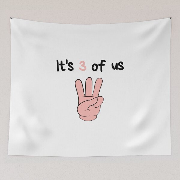 Item preview, It's 3 of us, throuple middle spoon polyamory white designed and sold by daguilon.