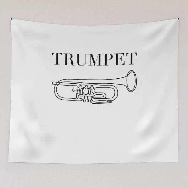 Item preview, MUSICONPRINT TRUMPET ELEGANT Chic Musician Band Orchestra Instrument designed and sold by yourtravelguide.