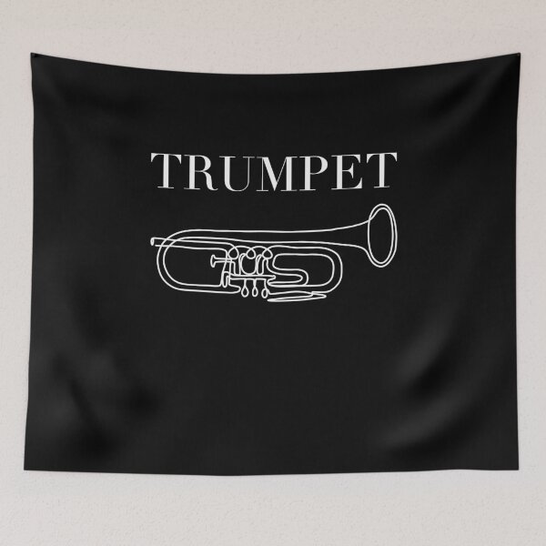 Item preview, MUSICONPRINT TRUMPET ELEGANT Chic Musician Band Orchestra Instrument designed and sold by yourtravelguide.
