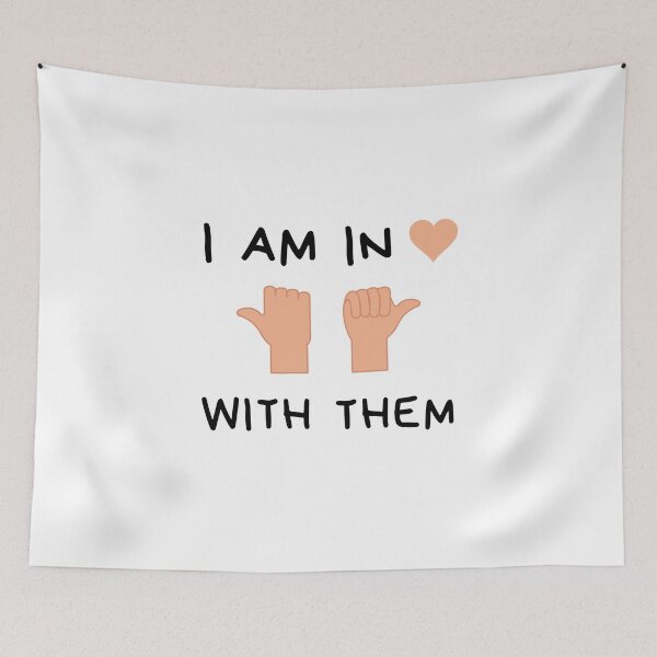 Item preview, I'm in love with them, throuple middle spoon polyamory white designed and sold by daguilon.