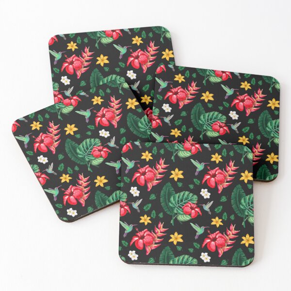 Item preview, Colibríes y flores tropicales designed and sold by Shui-art.