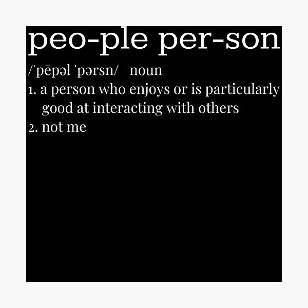 Item preview, People Person Introvert Definition designed and sold by Wingo-Designs.