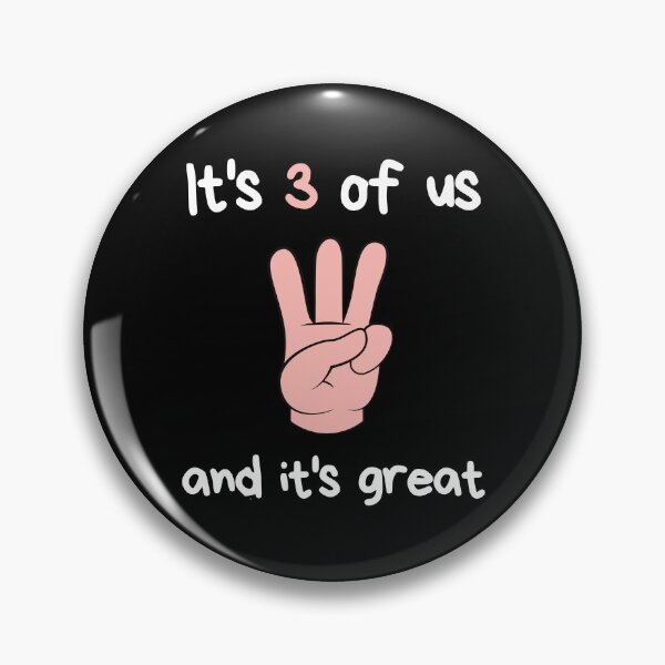 Item preview, It's 3 of us, throuple middle spoon polyamory black designed and sold by daguilon.