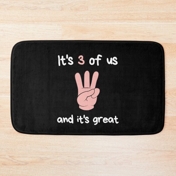 Item preview, It's 3 of us, throuple middle spoon polyamory black designed and sold by daguilon.