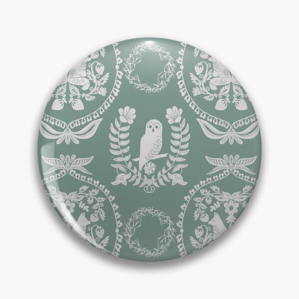 Item preview, Berry Briar Patch Owl and Fox in Sage designed and sold by Christina Anderson.