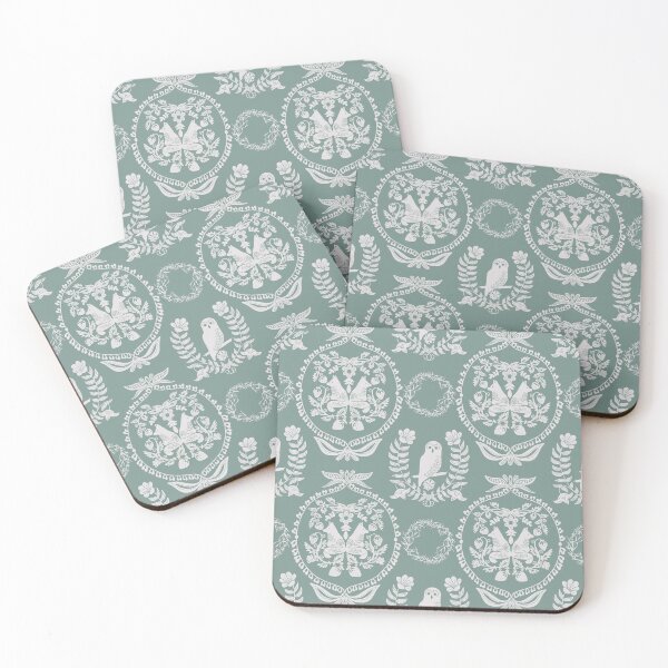 Item preview, Berry Briar Patch Owl and Fox in Sage designed and sold by Christina Anderson.