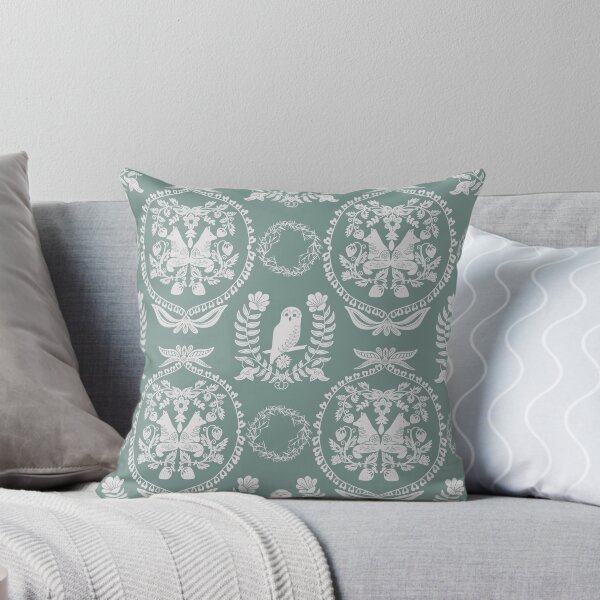 Item preview, Berry Briar Patch Owl and Fox in Sage designed and sold by Christina Anderson.