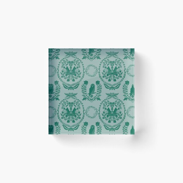 Item preview, Berry Briar Patch Owl and Fox in Green designed and sold by Christina Anderson.