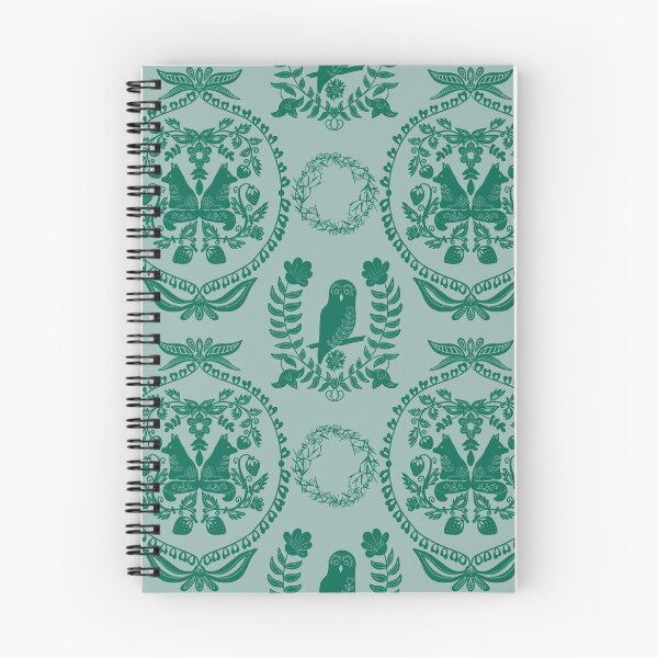 Item preview, Berry Briar Patch Owl and Fox in Green designed and sold by Christina Anderson.