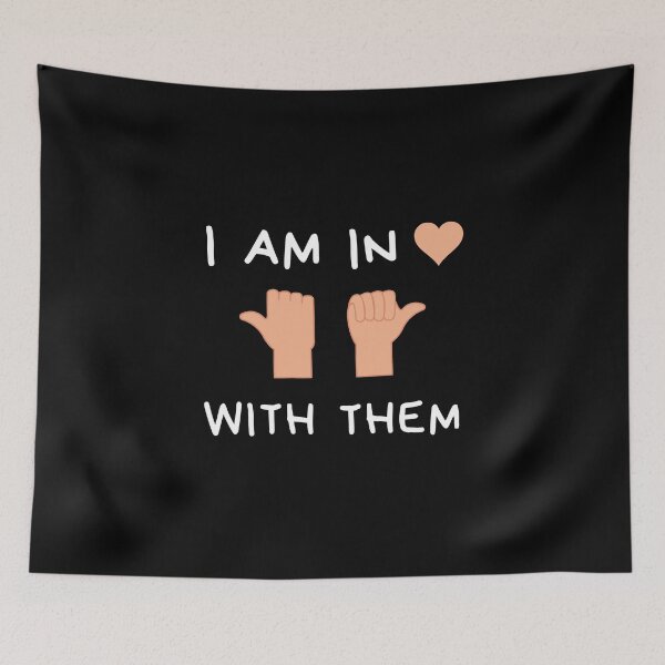 Item preview, I'm in love with them, throuple middle spoon polyamory black designed and sold by daguilon.