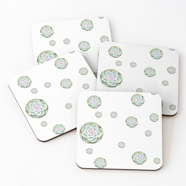 Item preview, Pink Succulent Polka Dots Pattern designed and sold by WhimsicaliTee.