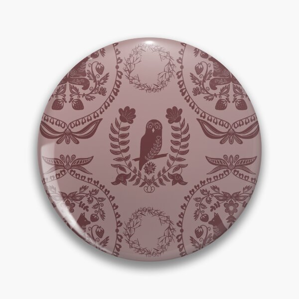 Item preview, Berry Briar Patch Owl and Fox in Rose and Brown designed and sold by Christina Anderson.