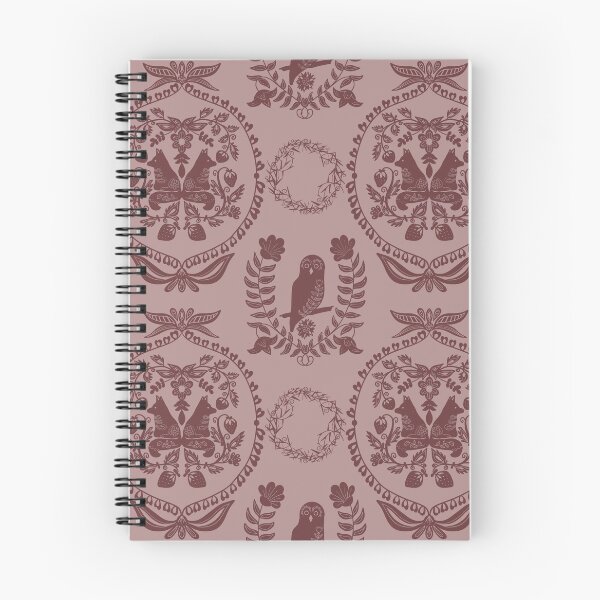 Item preview, Berry Briar Patch Owl and Fox in Rose and Brown designed and sold by Christina Anderson.