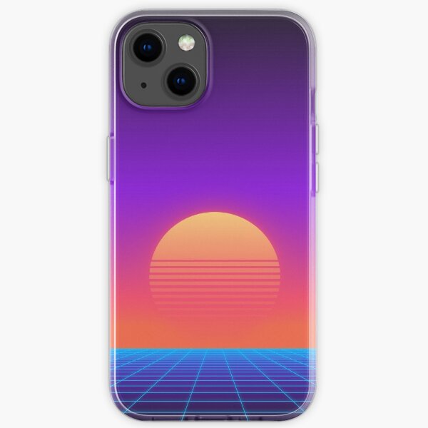Retro Vaporwave Sunset Design iPhone Soft Case