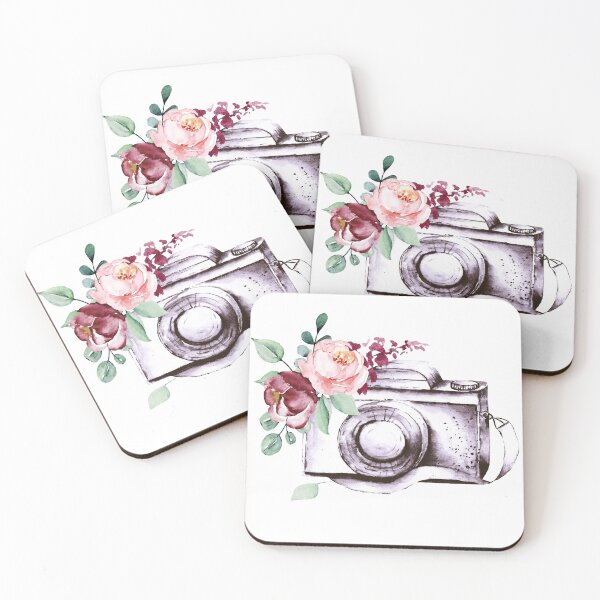 Item preview, Digital Camera Drawing with Pink Florals designed and sold by everyBODY-ByBB.