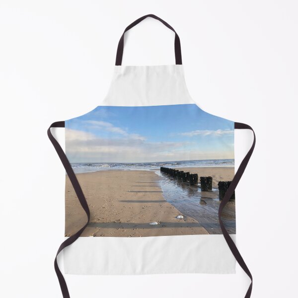 Item preview, Bridlington Beach long shadows in the sunshine  and surf on the horizon designed and sold by HiddenGemsPics.