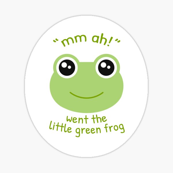 Item preview, "MM AH!" went the little green frog designed and sold by waddlingdoodles.